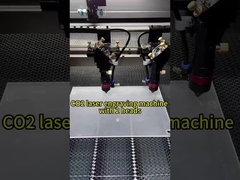 CO2 laser engraving machine with 2 heads