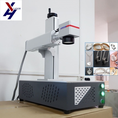 Desktop Optical Fiber Laser Marker For Gold Silver Metal Deep Engraving