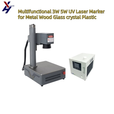 Multifunctional 3W 5W UV Laser Marker For Metal Wood Glass Crystal Plastic