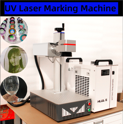 Multifunctional UV Laser Marker Wtih Water Chiller For Glass Wood Acrylic Leather