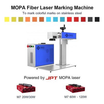 50W 100W 3D Mopa Color Laser Marking Machine for Metal Deep Engraving
