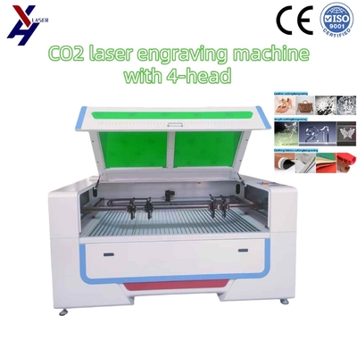 130W 150W CO2 Laser Cutter And Engraver With 4 Heads For Acrylic MDF Glass